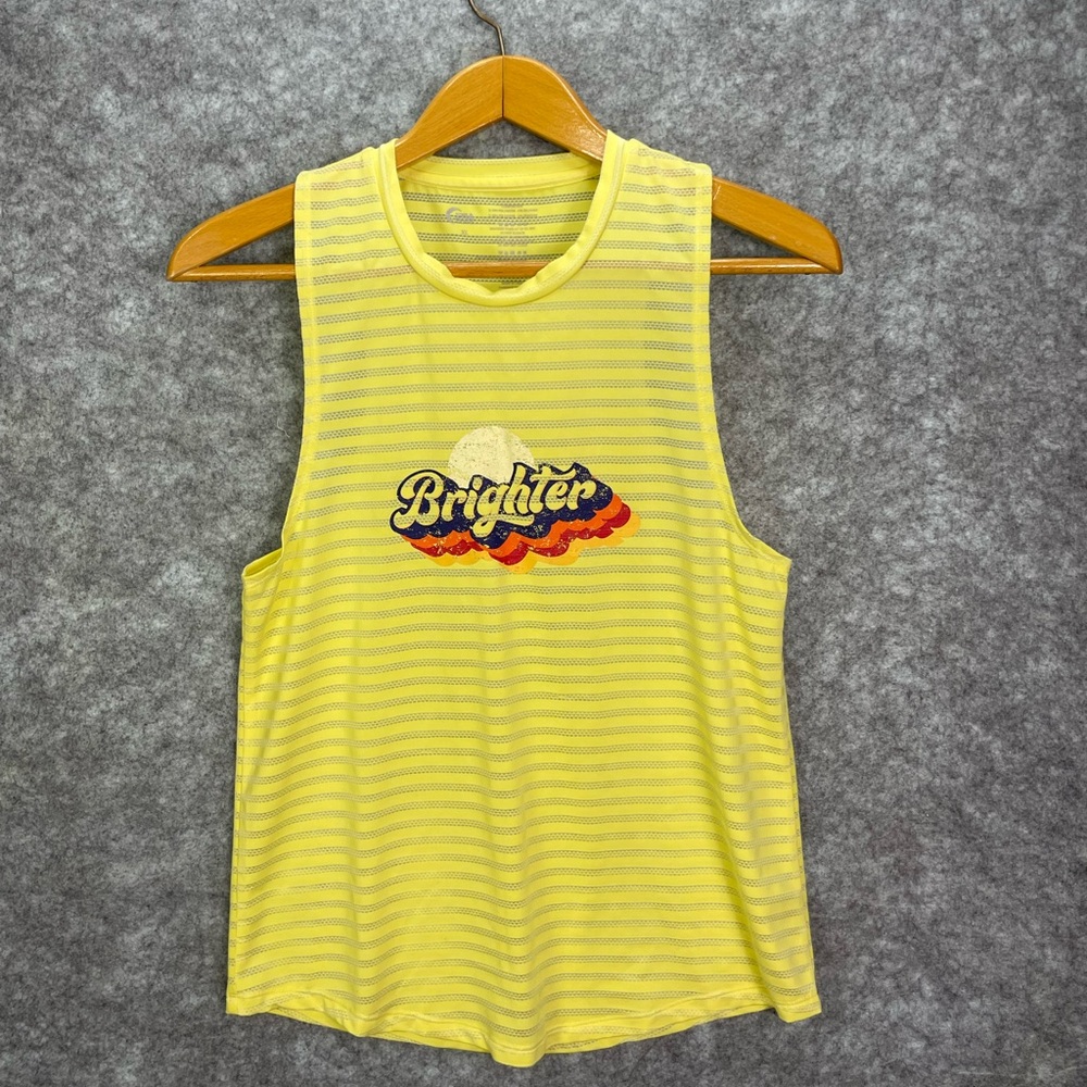 Zyia Active Women's Lemon Brighter Tank Top Size XL Gym Running Athletic Muscle
